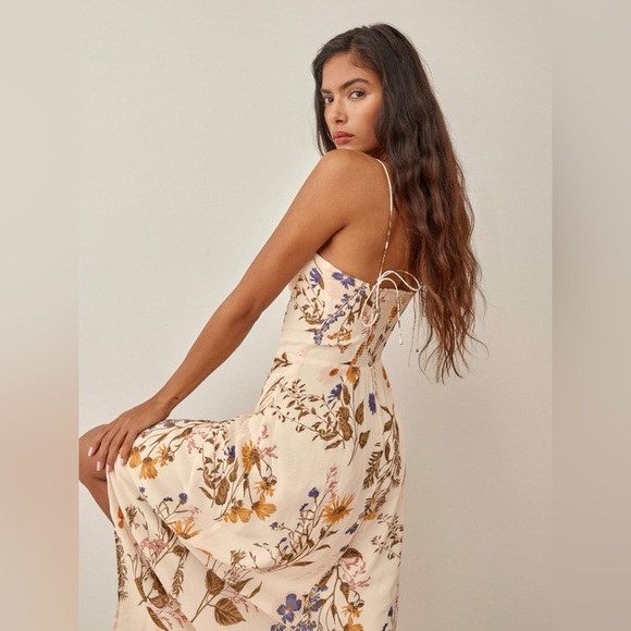 Reformation Petite Kourtney Dress in Frolic, size 6P, brand new, never worn. - Picture 5 of 13